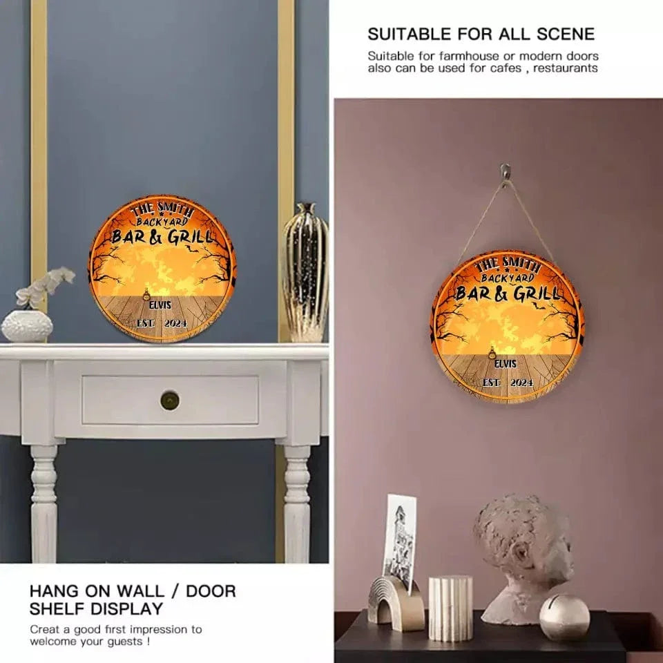 Halloween Bar - Personalized Dog Door Sign - Joliny