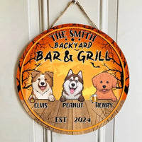 Halloween Bar - Personalized Dog Door Sign - Joliny