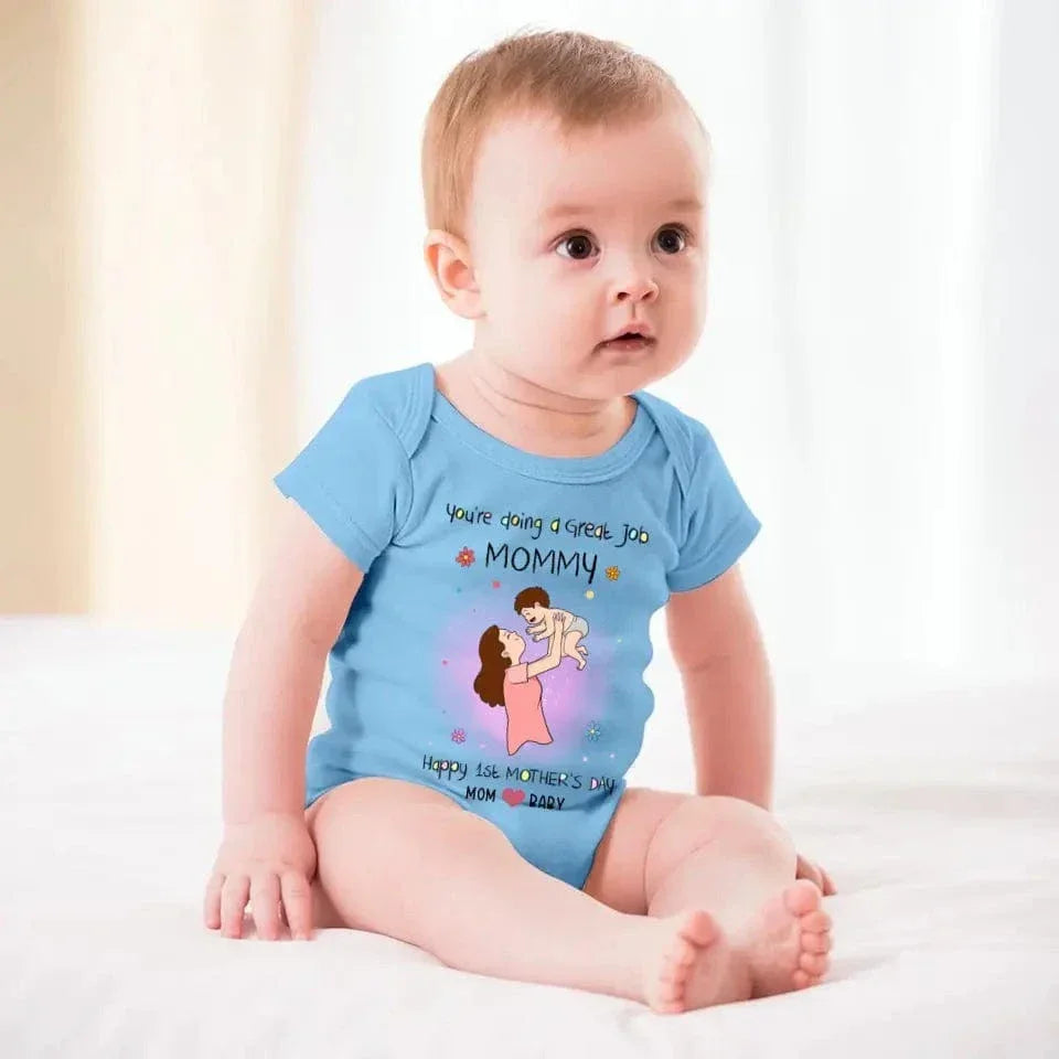 Happy 1st Mother's Day Baby Onesie - Personalized Baby Onesie