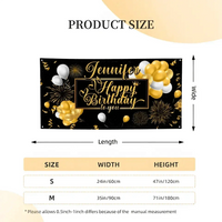 Happy Birthday Backdrop Banner - Personalised Party Banner - Gift For Birthday Person - Joliny