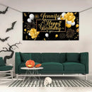 Happy Birthday Backdrop Banner - Personalised Party Banner - Gift For Birthday Person - Joliny