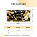 Happy Birthday Backdrop Banner - Personalised Party Banner - Gift For Birthday Person - Joliny