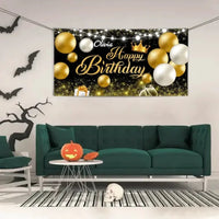 Happy Birthday Backdrop Banner - Personalised Party Banner - Gift For Birthday Person - Joliny
