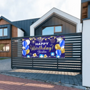 Happy Birthday Backdrop Banner - Personalised Party Banner - Gift For Birthday Person - Joliny