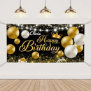 Happy Birthday Backdrop Banner - Personalised Party Banner - Gift For Birthday Person - Joliny