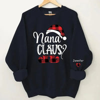 Happy Christmas - Personalised Nana Claus Christmas And Grandkids Sweatshirt - Gifts for Family - Joliny