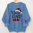 Happy Christmas - Personalised Nana Claus Christmas And Grandkids Sweatshirt - Gifts for Family - Joliny
