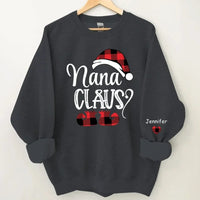 Happy Christmas - Personalised Nana Claus Christmas And Grandkids Sweatshirt - Gifts for Family - Joliny