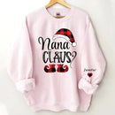 Happy Christmas - Personalised Nana Claus Christmas And Grandkids Sweatshirt - Gifts for Family - Joliny