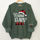 Happy Christmas - Personalised Nana Claus Christmas And Grandkids Sweatshirt - Gifts for Family - Joliny
