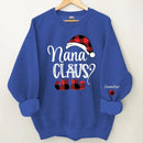 Happy Christmas - Personalised Nana Claus Christmas And Grandkids Sweatshirt - Gifts for Family - Joliny