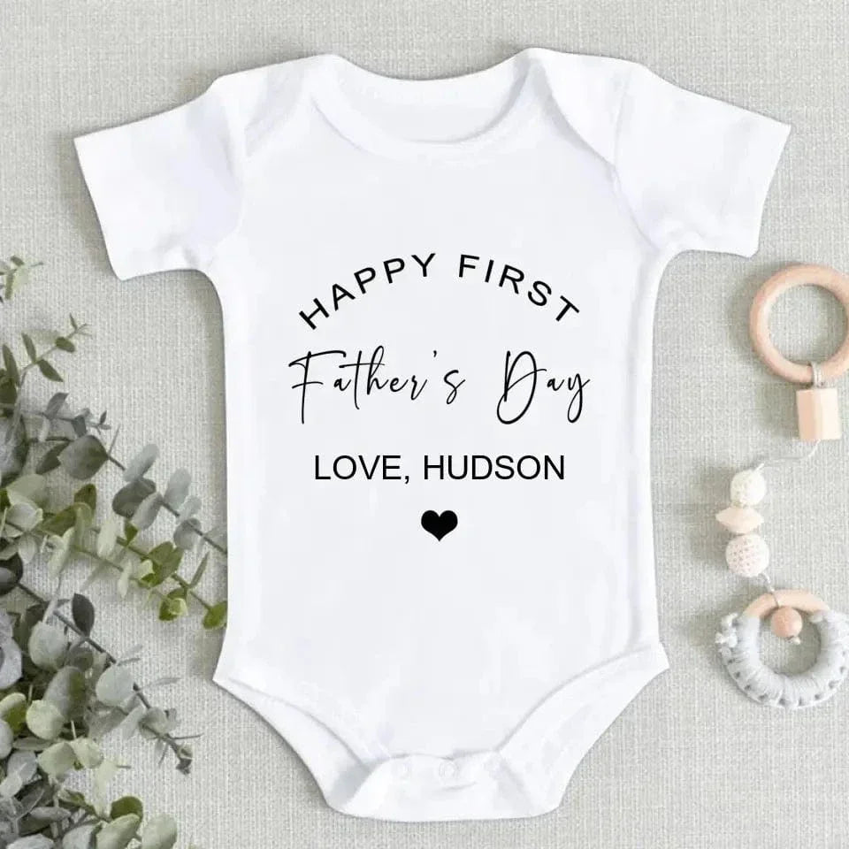 Happy First Father's Day Baby Onesie - Joliny