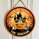 Happy Halloween - Lick Or Treat - Funny Personalized Door Sig - Joliny
