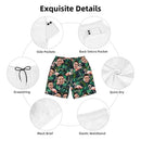 Hawaiian Shorts with Custom Face Personalized Dog Face Leaves & Flamingo Shorts - Joliny