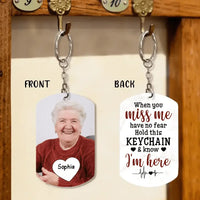 When You Miss Me Have No Fear Personalized Aluminum Keychain Gift For Family,Dog Lovers,Cat Lovers - Joliny