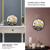 Home Sweet Haunted Home - Personalized Shaped Wood Sign, 2 Layers Sign - Gift For Family, Halloween Gift - Joliny
