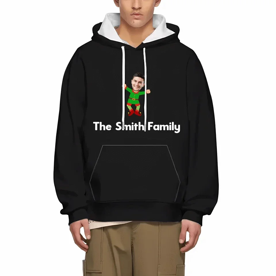 Customized Christmas Style Elf Costumes - Personalized Family Name And Photo Clothes - A Gift For Family,Team - Joliny