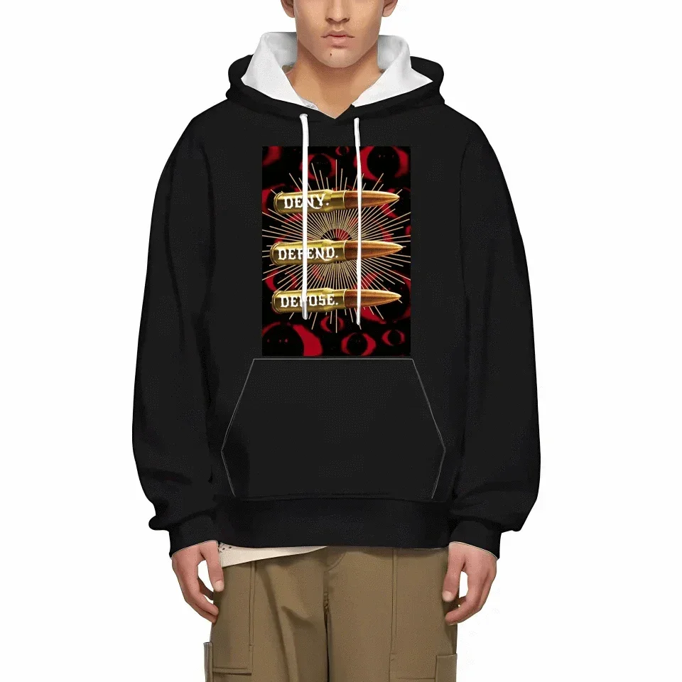 Deny,Defend and Depose Themed Bullet Pattern Clothing - A Gift For Friend,Family,Colleagues,Fellow Student,Roommates - Joliny