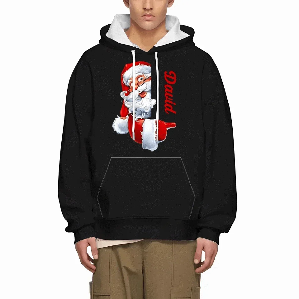 Santa Claus Pattern Customized Clothing - Couple's Clothes With Personalized Names, Group Apparel, Family Apparel - A Gift For Friend,Family,Other Half - Joliny