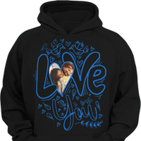 Customized T-shirt with the theme of "Love" - Customized Clothes Featuring Heart-shaped Photos - Gift for Couples,Boyfriend,Girfriend,Husband,Wife - Joliny