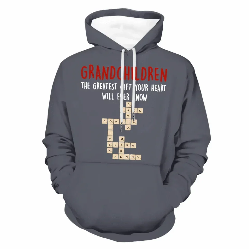 Customized Family T-shirt - Crossword Free Combination Personalized Name Comfort Fashion Clothing - A Gift For Family,Grandma,Grandparent - Joliny