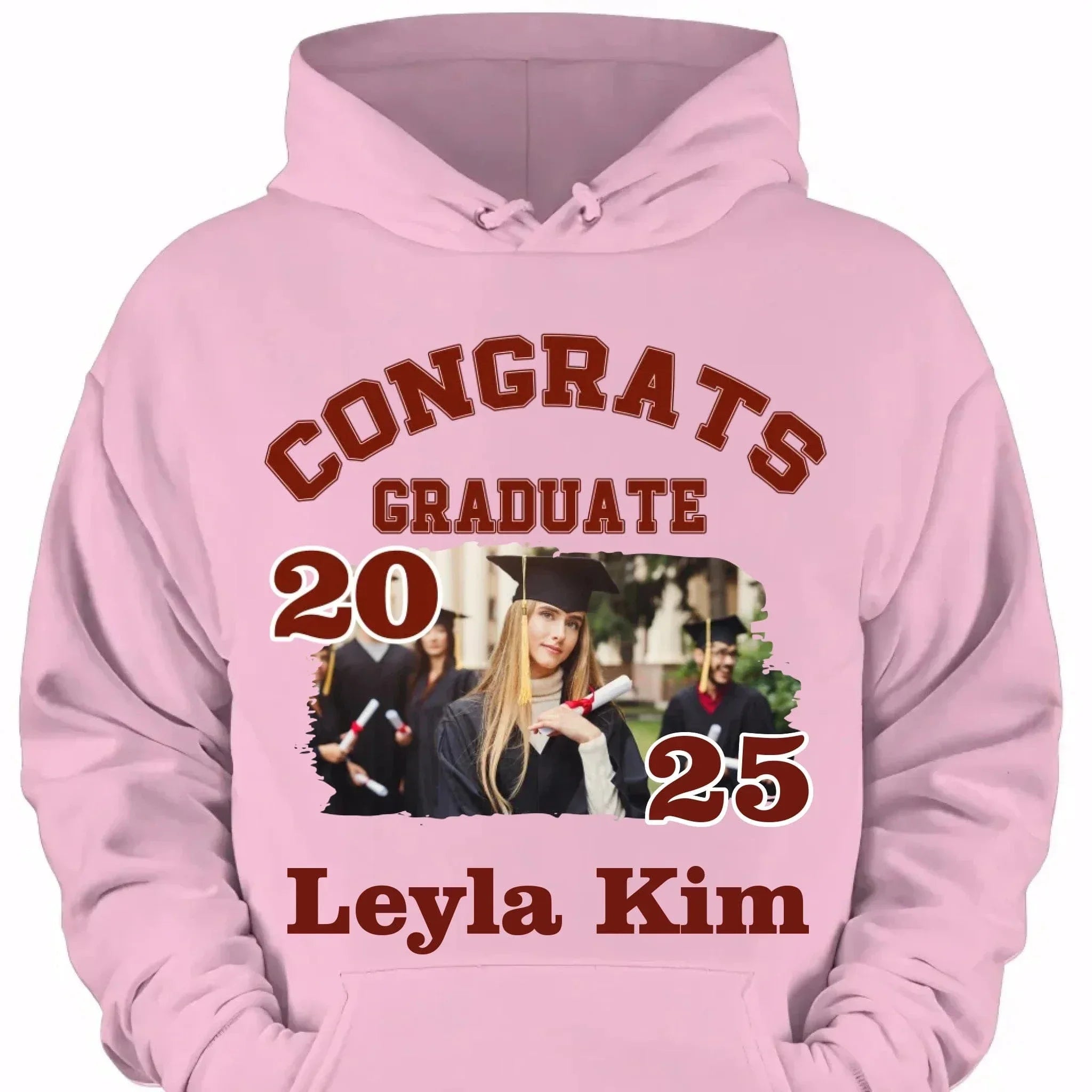 Customized Graduation T-shirts - Fashionable Clothing with Personalized Names, Photos and Years - Gift For Family,Graduate,Grandchildren - Joliny