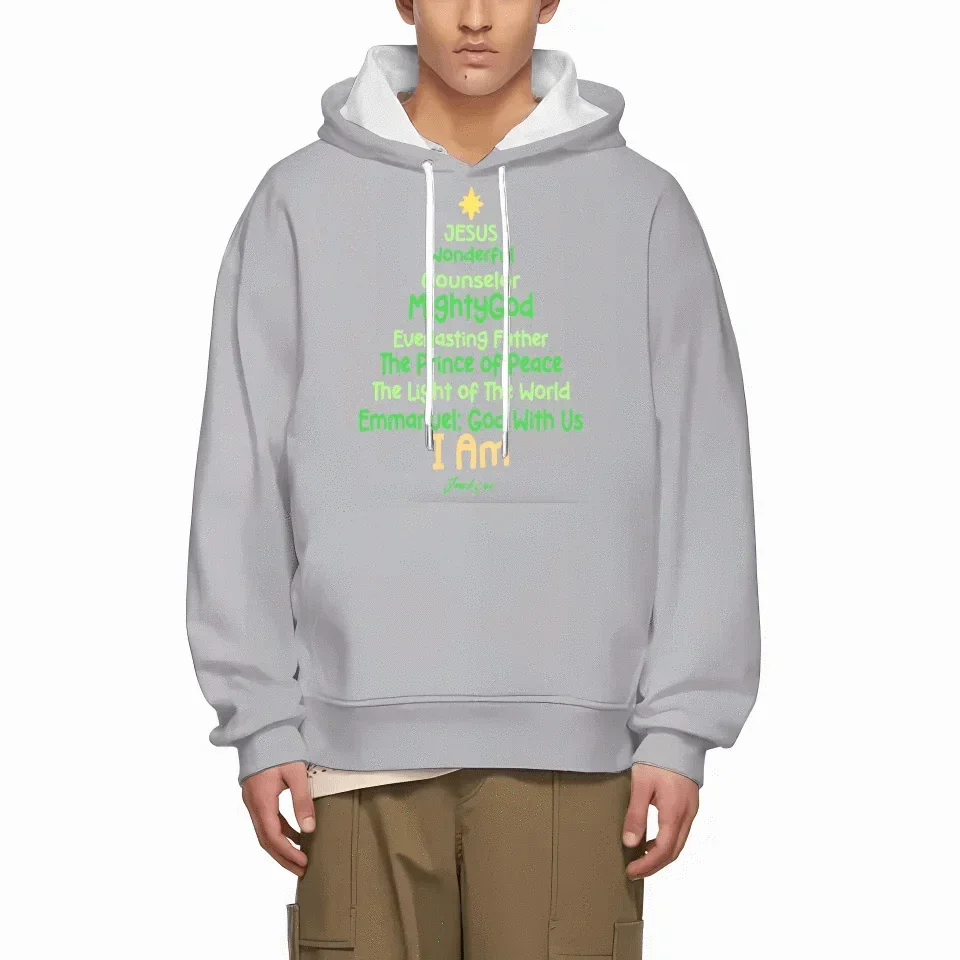 Customized Jesus-themed Text Apparel - Personalized Name Christmas Tree Shape Text Printed Costume - A Gift For Disciples Of Jesus,Yourself,Friend - Joliny