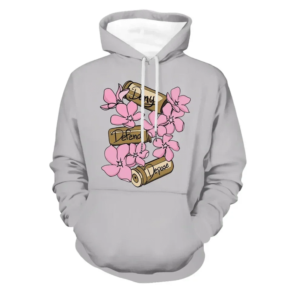 Deny,Defend and Depose Themed Bullet and Flower Clothing - A Gift For Friend,Family,Colleagues,Fellow Student,Roommates - Joliny