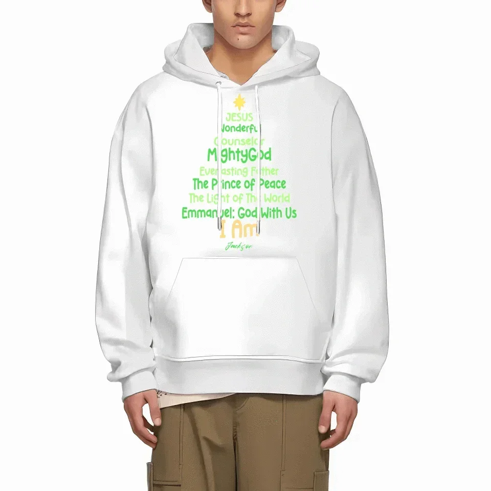 Customized Jesus-themed Text Apparel - Personalized Name Christmas Tree Shape Text Printed Costume - A Gift For Disciples Of Jesus,Yourself,Friend - Joliny