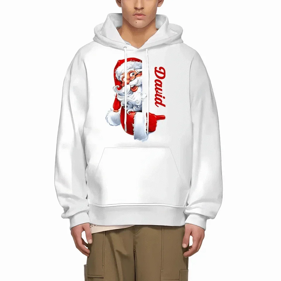 Santa Claus Pattern Customized Clothing - Couple's Clothes With Personalized Names, Group Apparel, Family Apparel - A Gift For Friend,Family,Other Half - Joliny