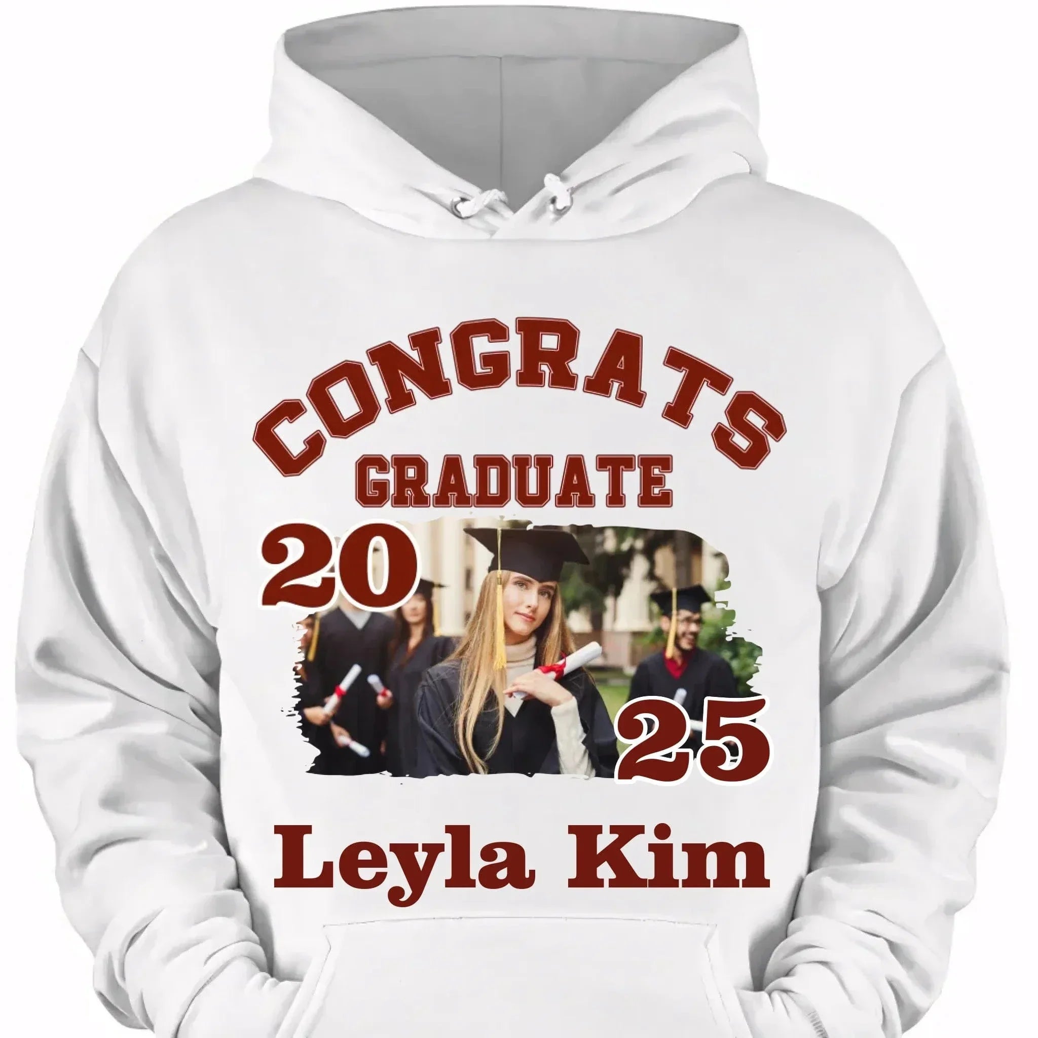 Customized Graduation T-shirts - Fashionable Clothing with Personalized Names, Photos and Years - Gift For Family,Graduate,Grandchildren - Joliny