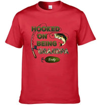 Hooked On Being Grandpa Fishing Camouflage Personalized Shirt - Father's Day, Gift For Dad, Grandpa, Husband - Joliny