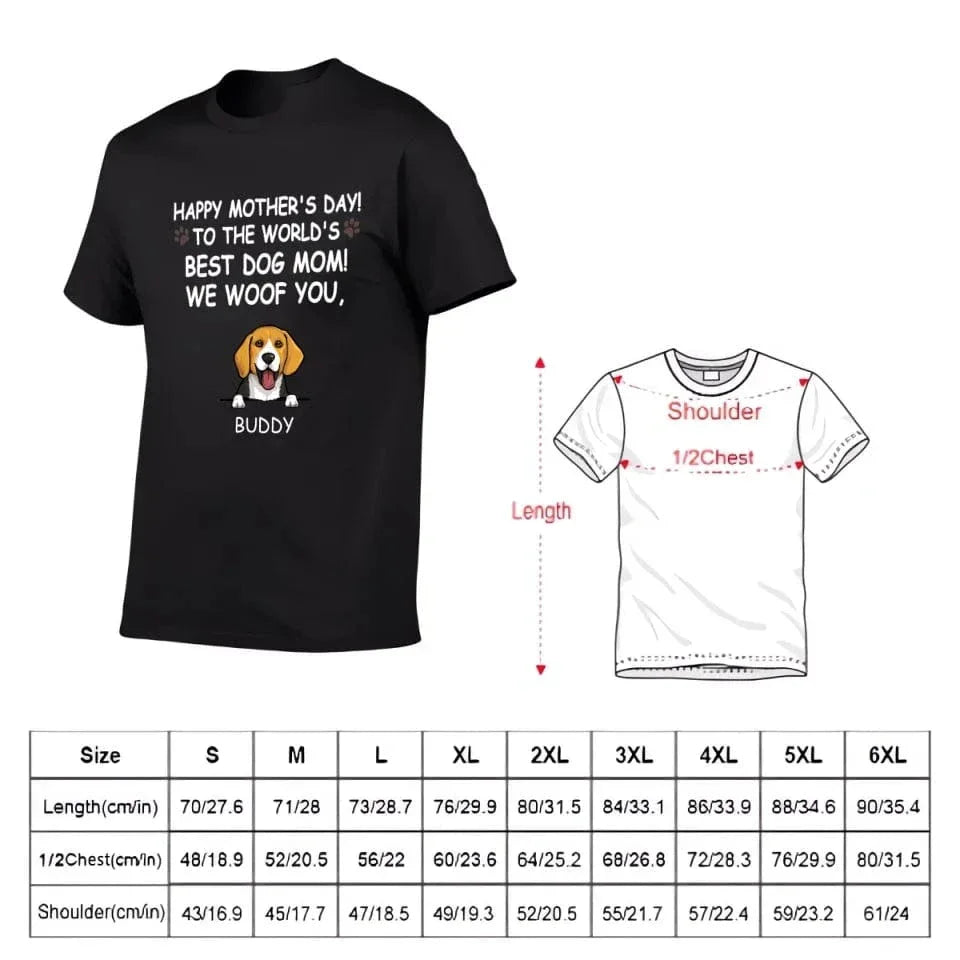 Hurrah For Dog Mom - Personalised Dog Graphic T-Shirt - A Gift for Dog Lovers,Owners - Joliny