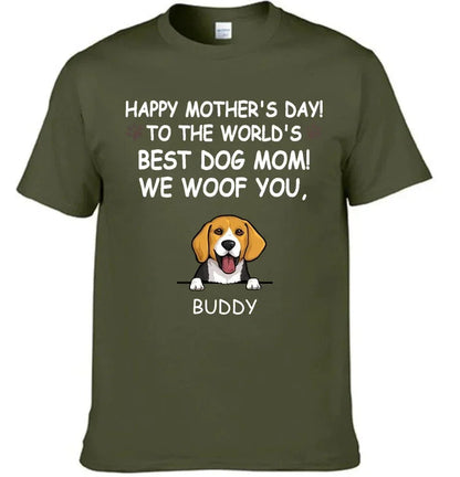 Hurrah For Dog Mom - Personalised Dog Graphic T-Shirt - A Gift for Dog Lovers,Owners - Joliny