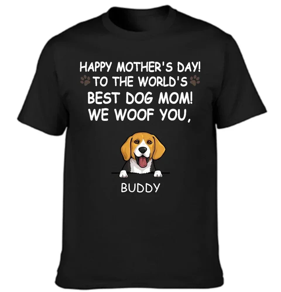 Hurrah For Dog Mom - Personalised Dog Graphic T-Shirt - A Gift for Dog Lovers,Owners - Joliny