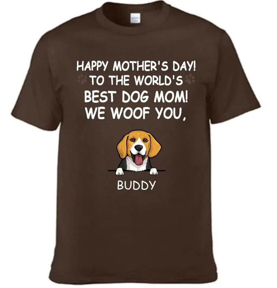 Hurrah For Dog Mom - Personalised Dog Graphic T-Shirt - A Gift for Dog Lovers,Owners - Joliny