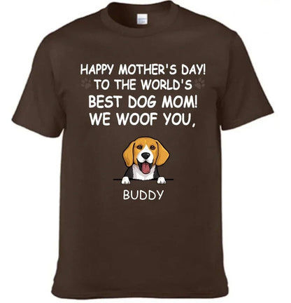 Hurrah For Dog Mom - Personalised Dog Graphic T-Shirt - A Gift for Dog Lovers,Owners - Joliny