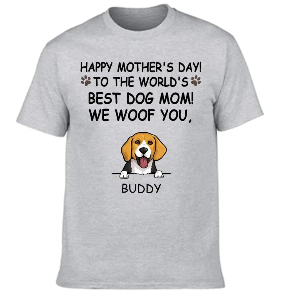 Hurrah For Dog Mom - Personalised Dog Graphic T-Shirt - A Gift for Dog Lovers,Owners - Joliny