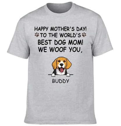 Hurrah For Dog Mom - Personalised Dog Graphic T-Shirt - A Gift for Dog Lovers,Owners - Joliny