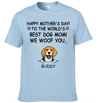 Hurrah For Dog Mom - Personalised Dog Graphic T-Shirt - A Gift for Dog Lovers,Owners - Joliny