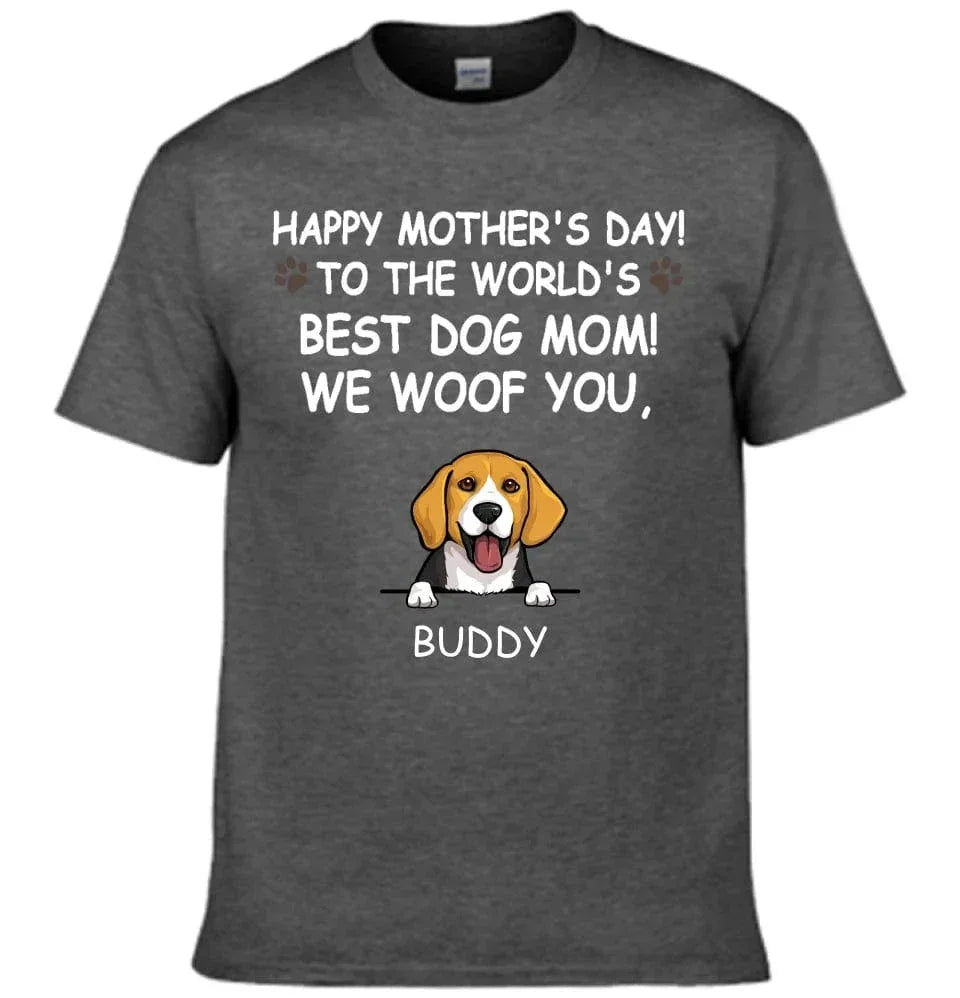 Hurrah For Dog Mom - Personalised Dog Graphic T-Shirt - A Gift for Dog Lovers,Owners - Joliny
