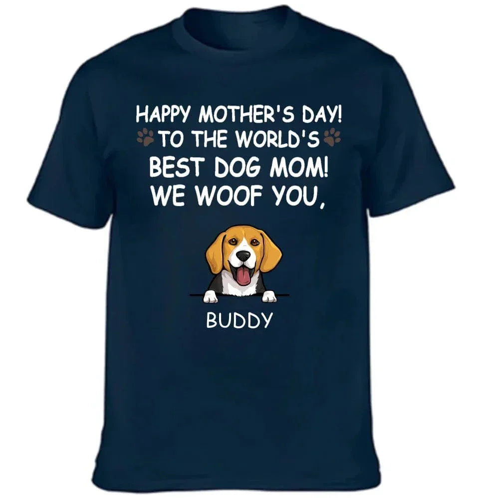 Hurrah For Dog Mom - Personalised Dog Graphic T-Shirt - A Gift for Dog Lovers,Owners - Joliny