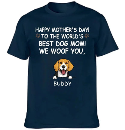 Hurrah For Dog Mom - Personalised Dog Graphic T-Shirt - A Gift for Dog Lovers,Owners - Joliny