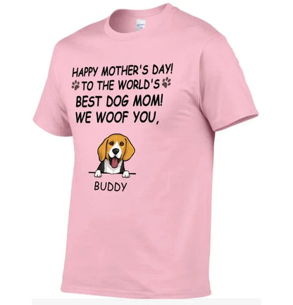 Hurrah For Dog Mom - Personalised Dog Graphic T-Shirt - A Gift for Dog Lovers,Owners - Joliny