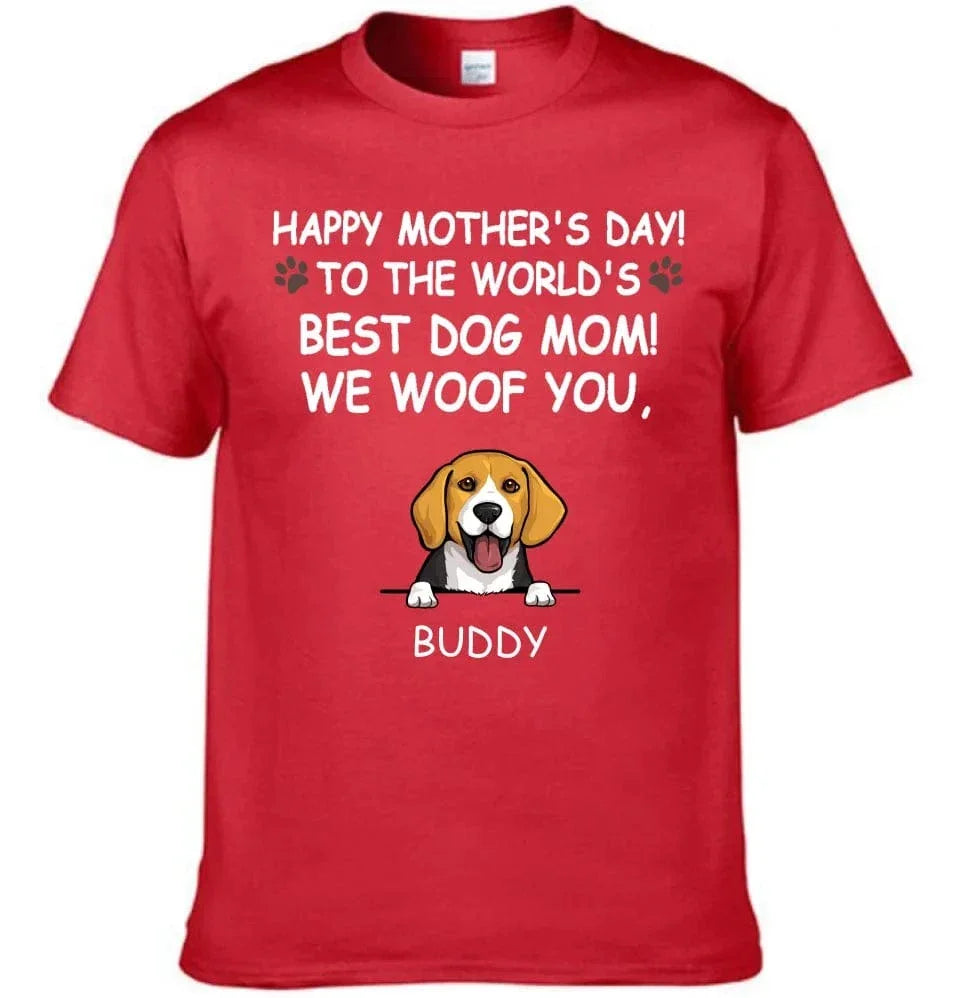 Hurrah For Dog Mom - Personalised Dog Graphic T-Shirt - A Gift for Dog Lovers,Owners - Joliny