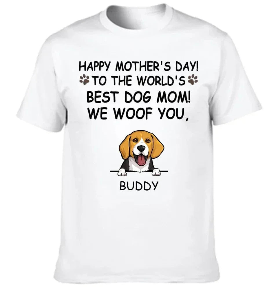 Hurrah For Dog Mom - Personalised Dog Graphic T-Shirt - A Gift for Dog Lovers,Owners - Joliny