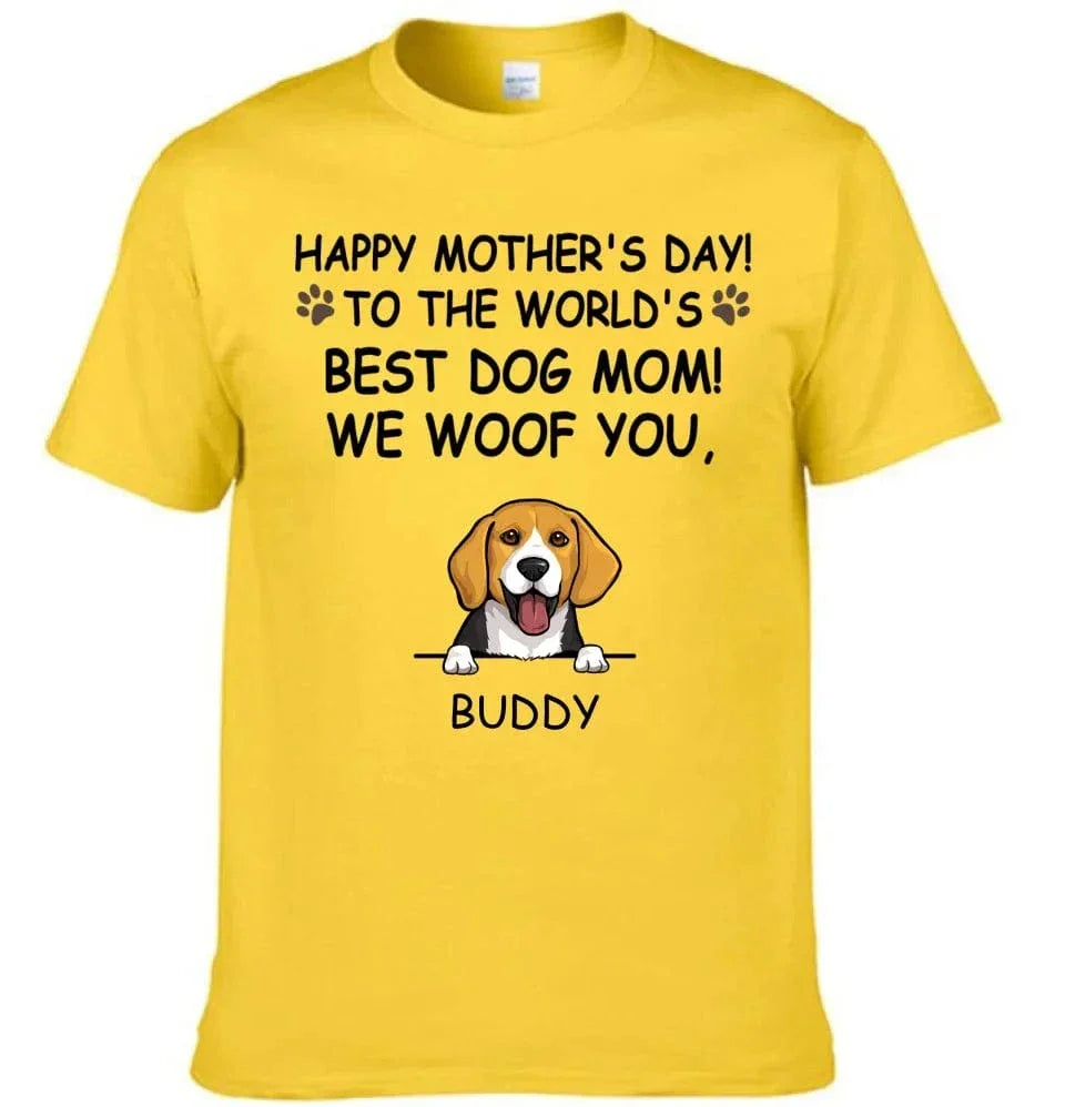 Hurrah For Dog Mom - Personalised Dog Graphic T-Shirt - A Gift for Dog Lovers,Owners - Joliny