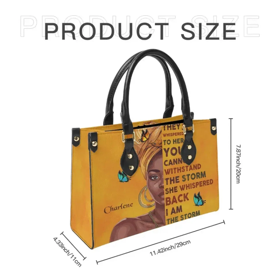 I Am The Storm - Personalized Leather Bag - Joliny