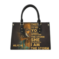 I Am The Storm - Personalized Leather Bag Custom Name - Joliny