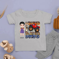 I Crushed 100 Days - Personalized Custom Youth T-Shirt - Gift For Kids, Family Members - Joliny